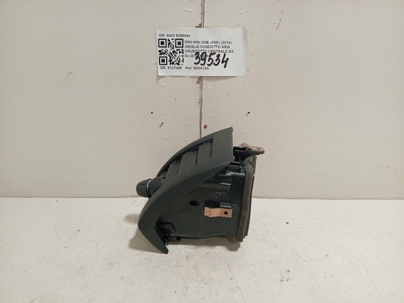 Griglia Condotto ARIA Cruscotto Centrale DX 6422 9265406 Mini MINI ONE F55 2014