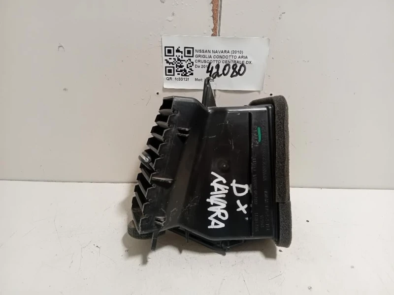 Griglia Condotto ARIA Cruscotto Centrale DX 68750-4X00A Nissan Navara 2010