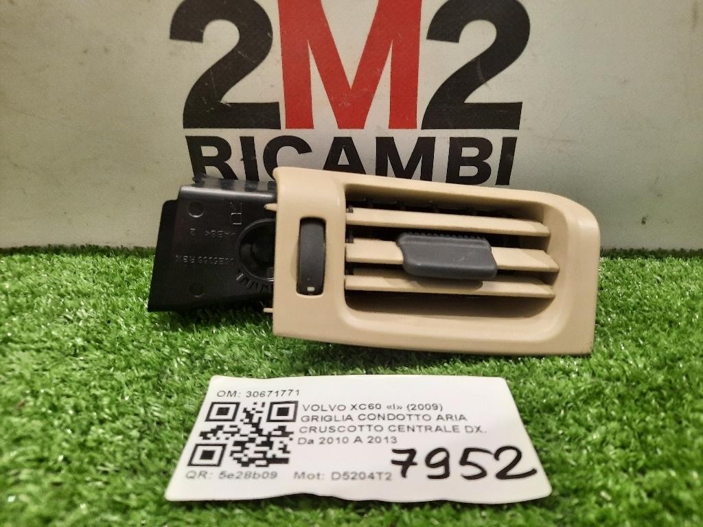 Griglia Condotto ARIA Cruscotto Centrale DX 30671771 Volvo XC60 I 2009