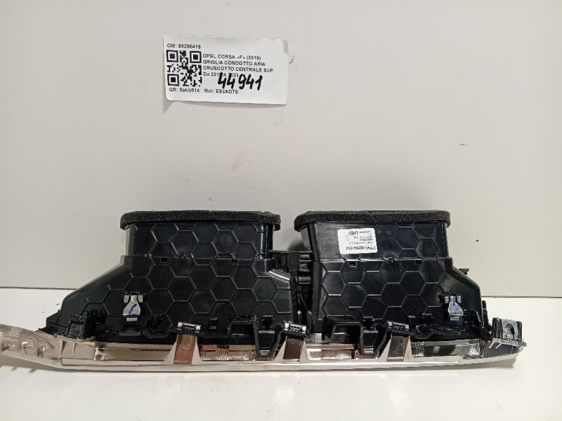 Griglia Condotto ARIA Cruscotto Centrale SUP 98296419 Opel Corsa F 2019