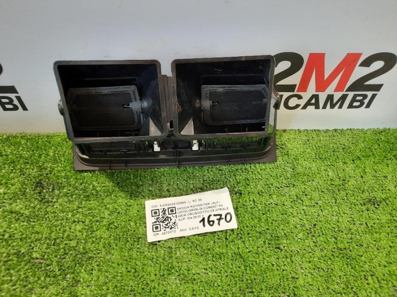 Griglia Condotto ARIA Cruscotto Centrale SUP 5J0820951D9B9 Skoda Roomster 5J7 2010