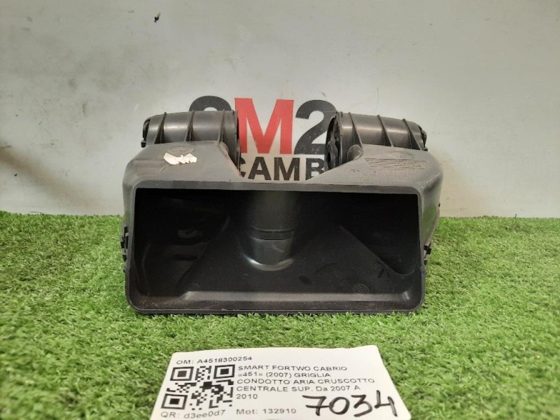 Griglia Condotto ARIA Cruscotto Centrale SUP A4518300254 Smart Fortwo Cabrio 451 2007