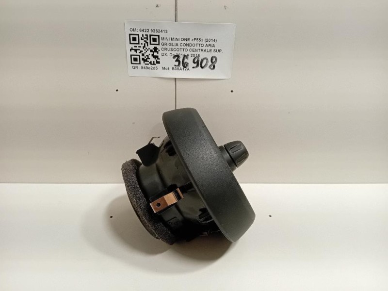 Griglia Condotto ARIA Cruscotto Centrale SUP DX 6422 9262413 Mini MINI ONE F55 2014