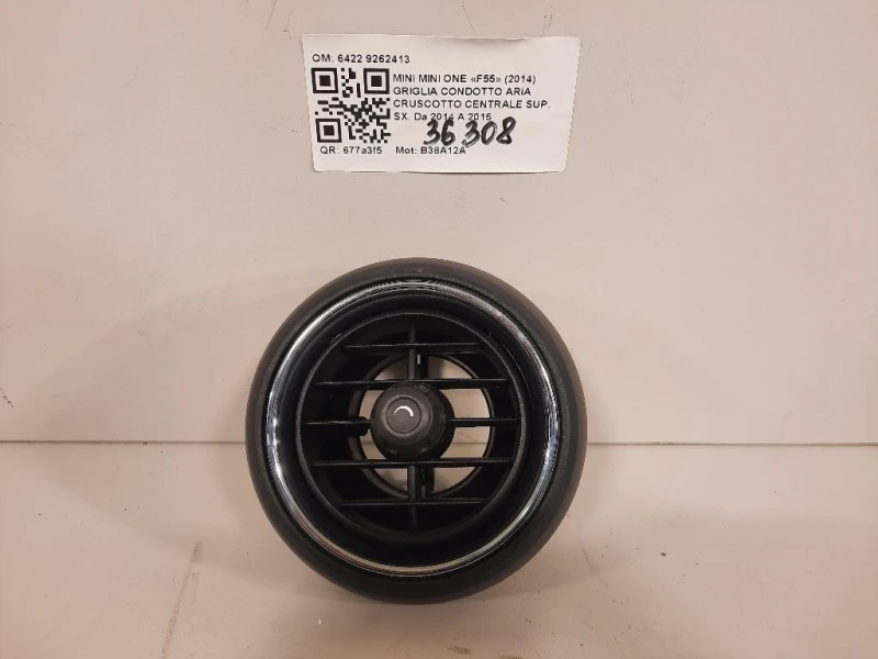 Griglia Condotto ARIA Cruscotto Centrale SUP SX 6422 9262413 Mini MINI ONE F55 2014