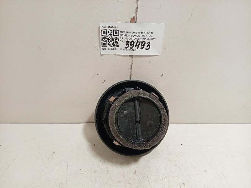 Griglia Condotto ARIA Cruscotto Centrale SUP SX 9262413 Mini MINI ONE F55 2014