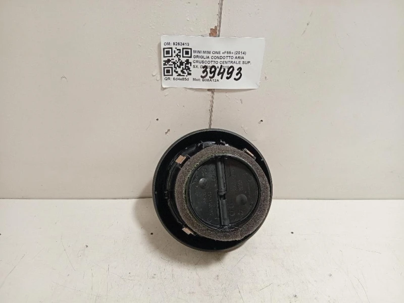Griglia Condotto ARIA Cruscotto Centrale SUP SX 9262413 Mini MINI ONE F55 2014