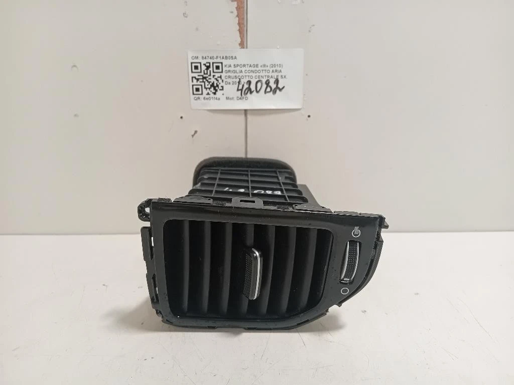 Griglia Condotto ARIA Cruscotto Centrale SX 84740-F1AB0SA Kia Sportage III 2010