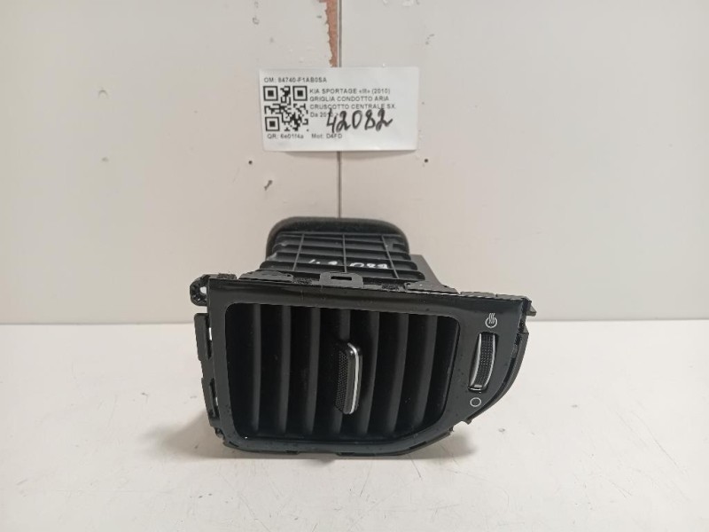 Griglia Condotto ARIA Cruscotto Centrale SX 84740-F1AB0SA Kia Sportage III 2010