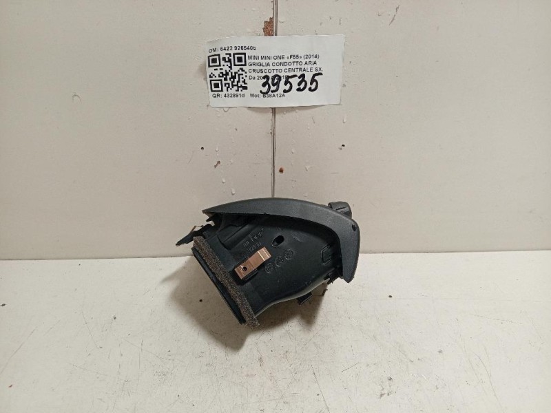 Griglia Condotto ARIA Cruscotto Centrale SX 6422 9265405 Mini MINI ONE F55 2014