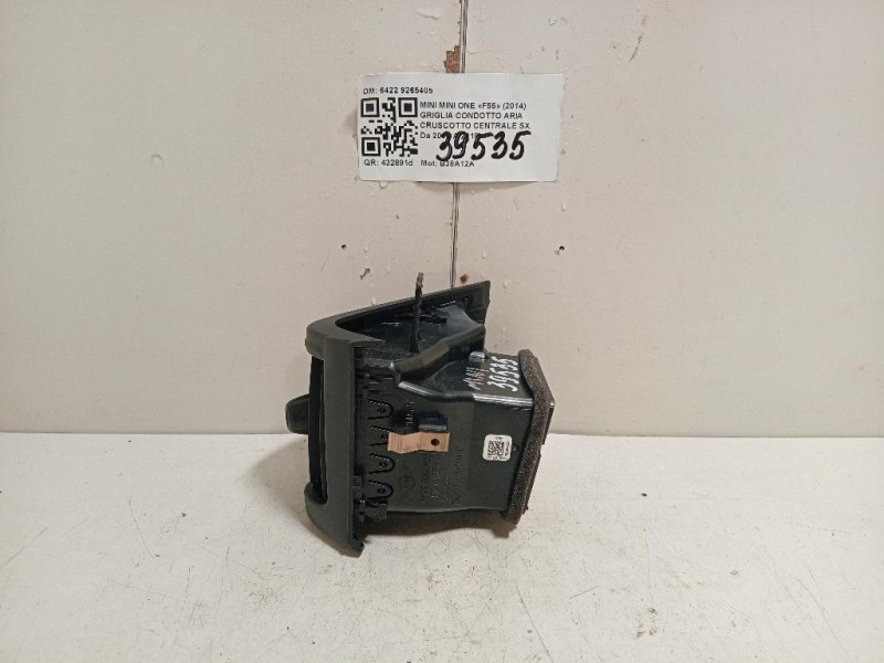 Griglia Condotto ARIA Cruscotto Centrale SX 6422 9265405 Mini MINI ONE F55 2014