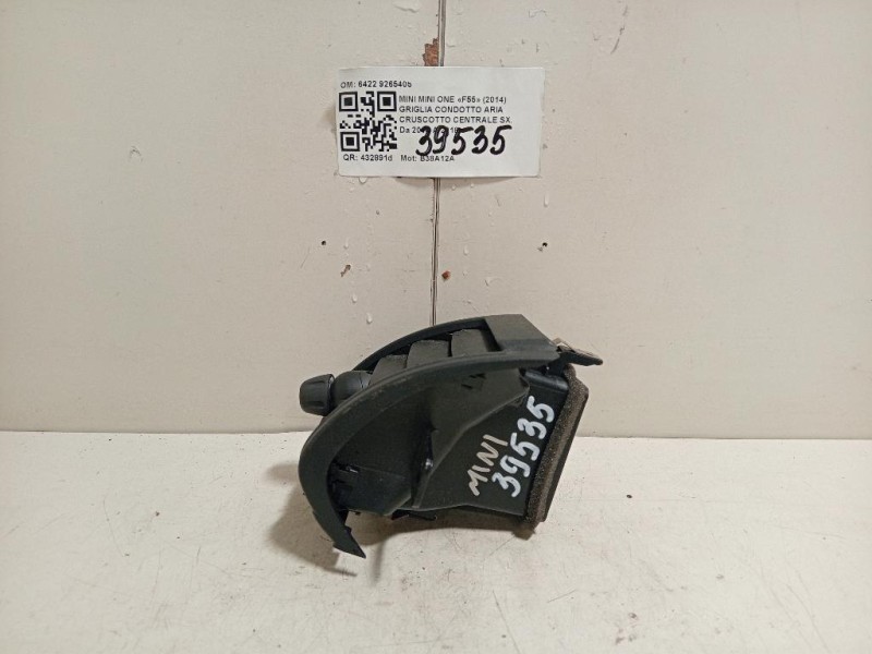 Griglia Condotto ARIA Cruscotto Centrale SX 6422 9265405 Mini MINI ONE F55 2014