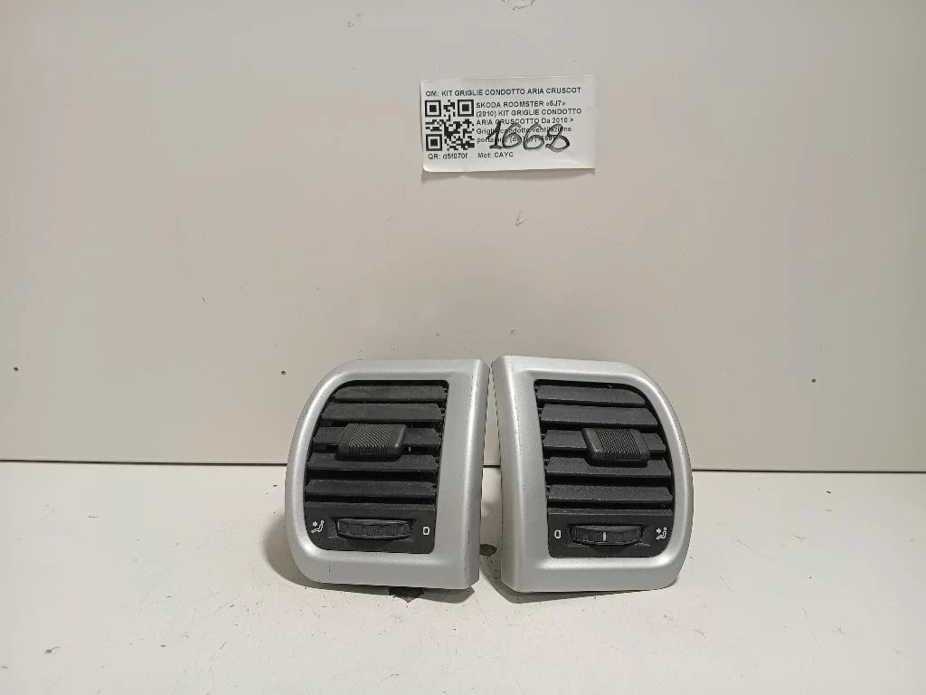 Griglia Condotto Ventilazione Porta ANT DX 5J0819702D9B9 Skoda Roomster 5J7 2010