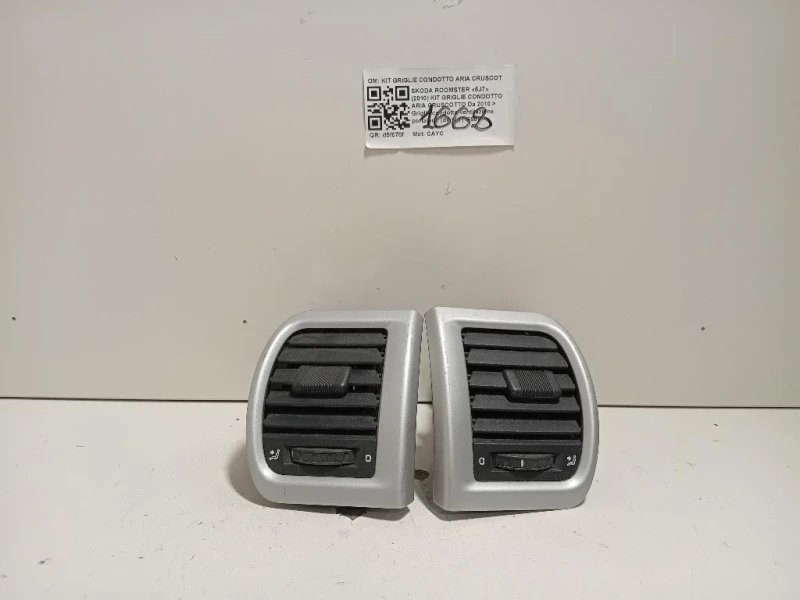 Griglia Condotto Ventilazione Porta ANT DX 5J0819702D9B9 Skoda Roomster 5J7 2010