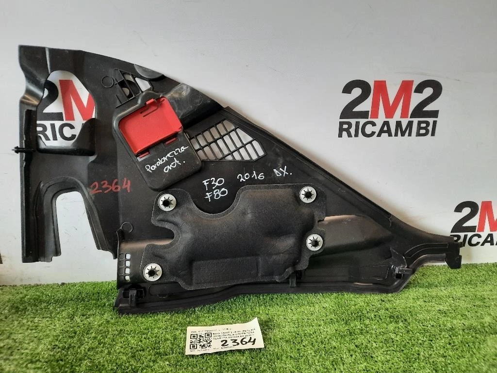 Griglia Copertura Cunetta Acqua 64319353042 DX Bmw Serie 3 F30 Berlina 2015