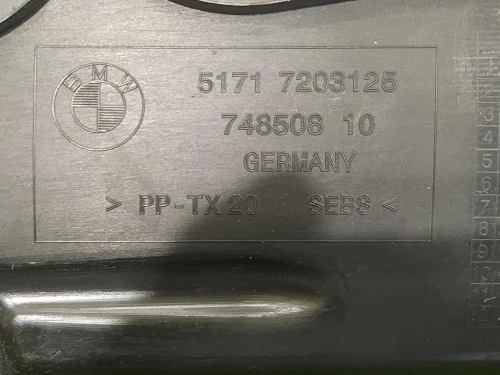 Griglia Copertura Cunetta Acqua 5171 7203125 COPRIPARABREZZA Bmw Serie 5 F10 Berlina 2012