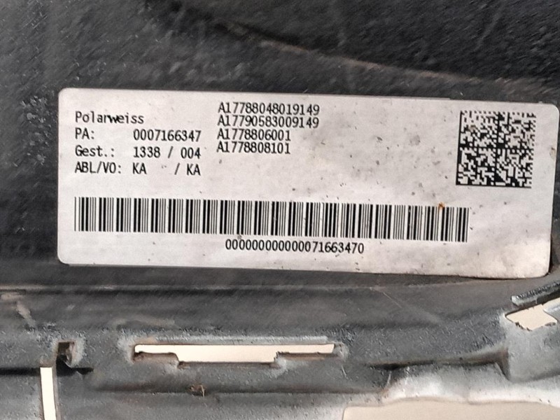 Paraurti POST A1778808101 Mercedes Classe A W177 2018