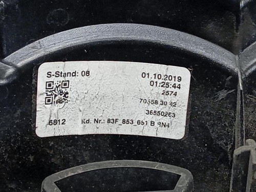 Griglia DI Ventilazione Paraurti ANT 83F853651B Audi Q3 8UB 2012