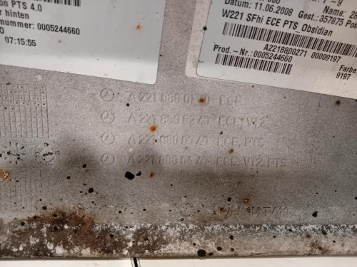 Paraurti POST A2218800140 Mercedes Classe S W221 2006