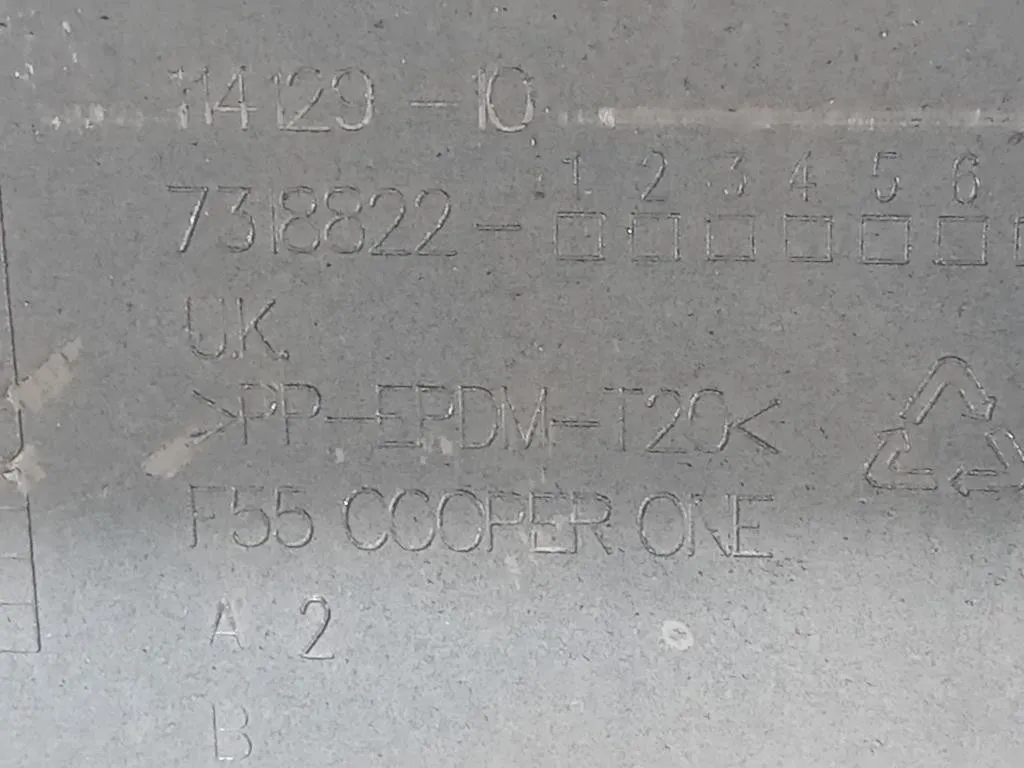 Paraurti POST 51127380009 Mini MINI ONE F56 2014