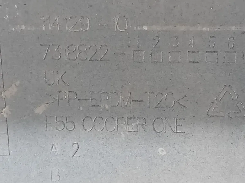 Paraurti POST 51127380009 Mini MINI ONE F56 2014