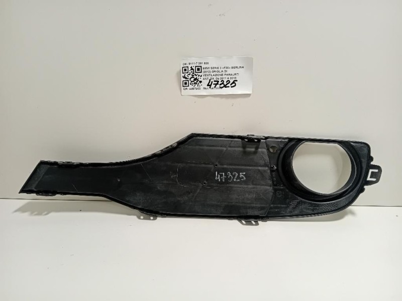 Griglia DI Ventilazione Paraurti ANT DX 5111728 920 Bmw Serie 3 F30 Berlina 2012