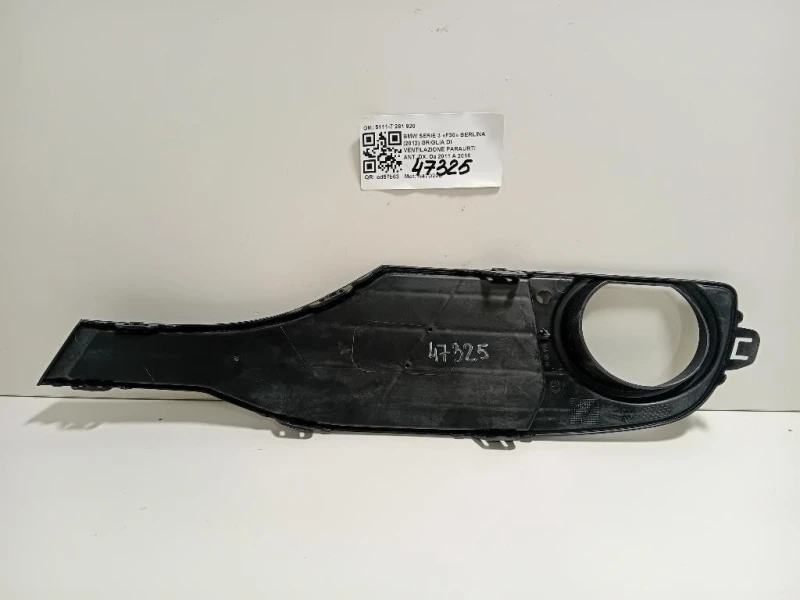 Griglia DI Ventilazione Paraurti ANT DX 5111728 920 Bmw Serie 3 F30 Berlina 2012