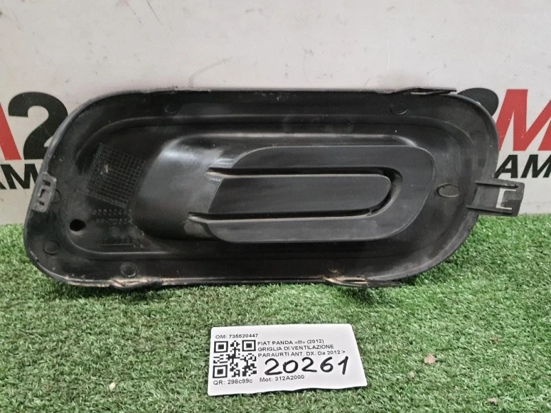 Griglia DI Ventilazione Paraurti ANT DX 735520447 Fiat Panda III 2012
