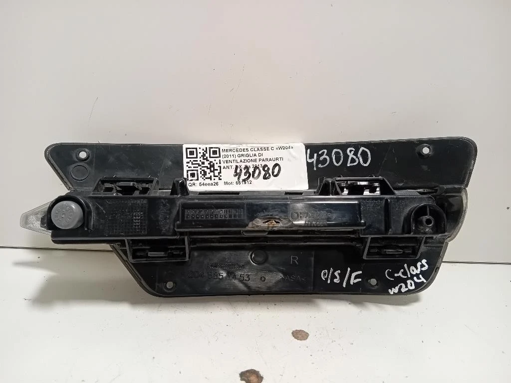 Griglia DI Ventilazione Paraurti ANT DX A2048851453 Mercedes Classe C W204 2011