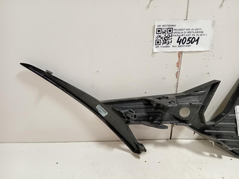 Griglia DI Ventilazione Paraurti ANT DX 9837886980 Peugeot 308 II 2017