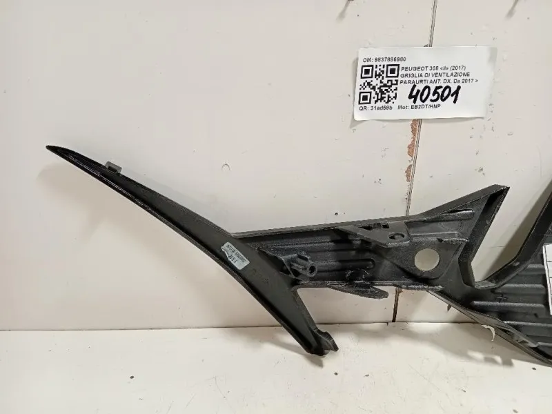Griglia DI Ventilazione Paraurti ANT DX 9837886980 Peugeot 308 II 2017