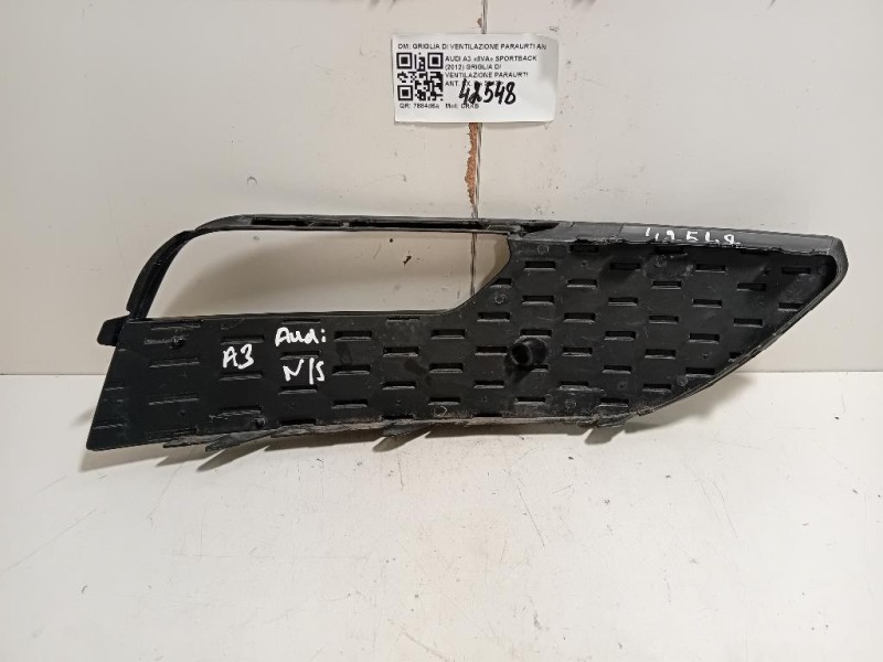 Griglia DI Ventilazione Paraurti ANT SX 8V3807681ABMT Audi A3 8VA Sportback 2012