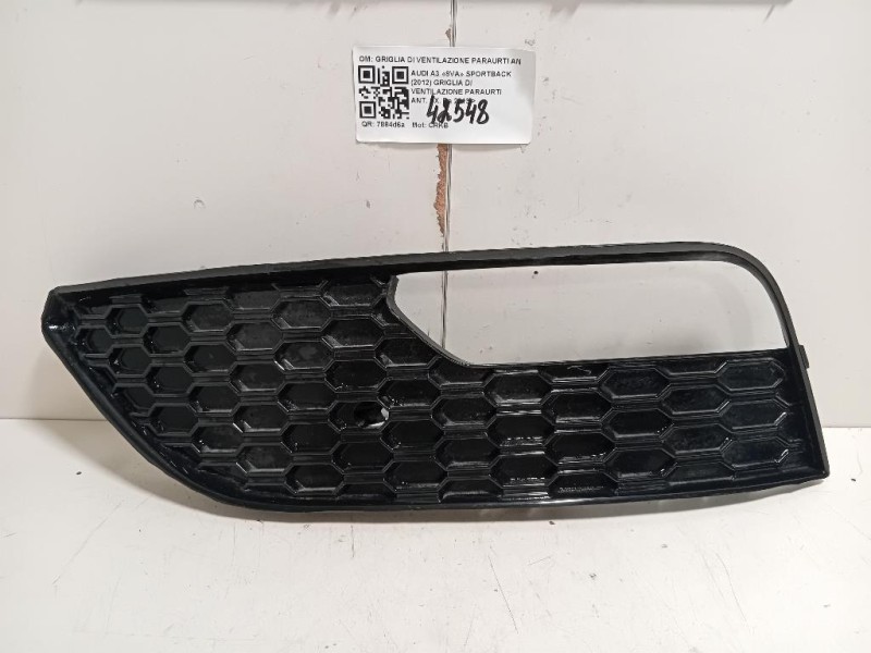 Griglia DI Ventilazione Paraurti ANT SX 8V3807681ABMT Audi A3 8VA Sportback 2012