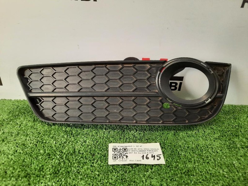 Griglia DI Ventilazione Paraurti ANT SX 8T080768101C Audi A5 8T3 2008