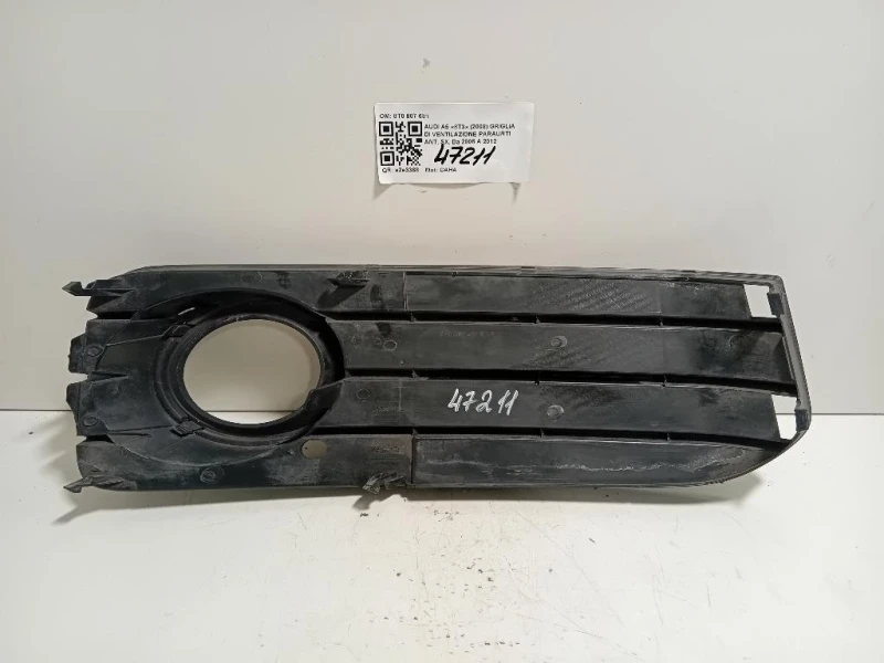 Griglia DI Ventilazione Paraurti ANT SX 8T0 807 681 Audi A5 8T3 2008