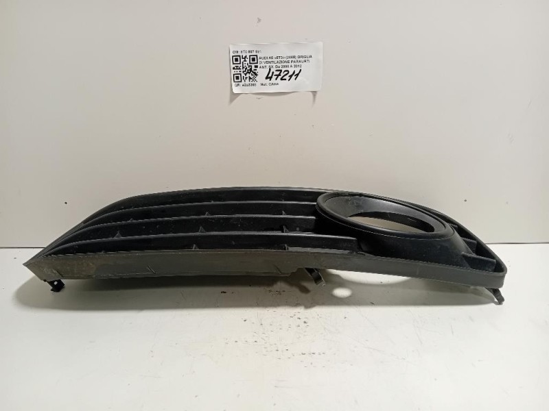 Griglia DI Ventilazione Paraurti ANT SX 8T0 807 681 Audi A5 8T3 2008