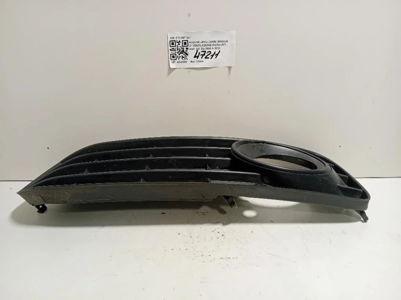 Griglia DI Ventilazione Paraurti ANT SX 8T0 807 681 Audi A5 8T3 2008