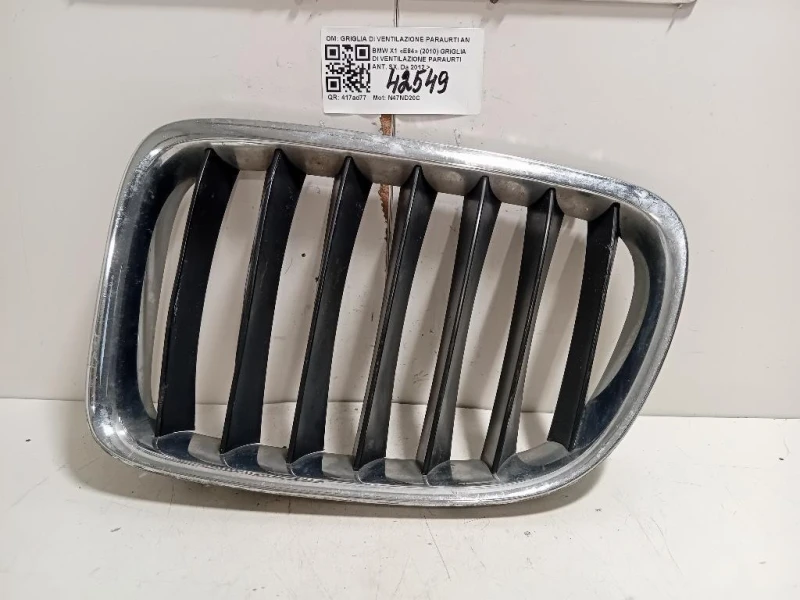 Griglia DI Ventilazione Paraurti ANT SX 51117303755 Bmw X1 E84 2010