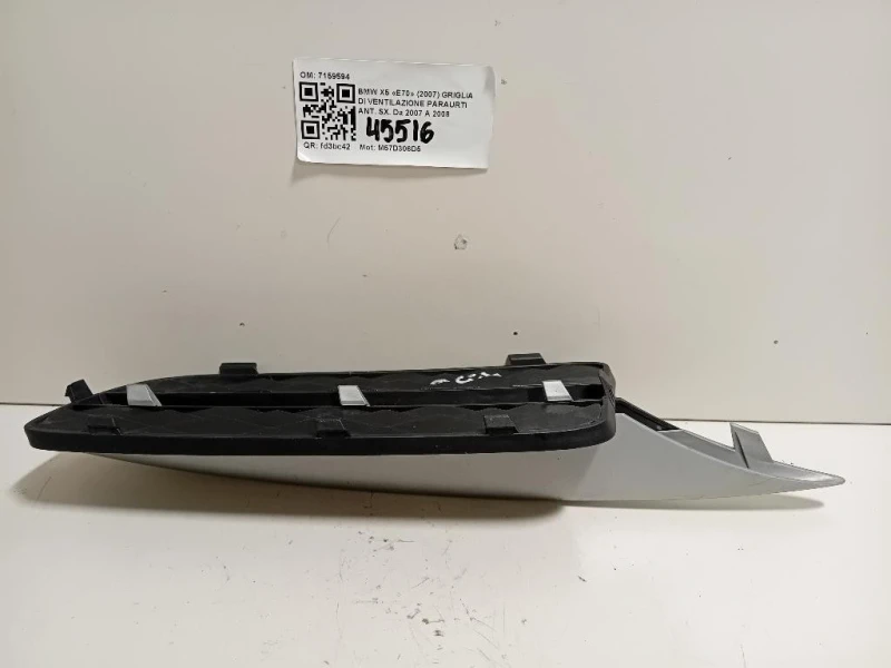 Griglia DI Ventilazione Paraurti ANT SX 7159594 Bmw X5 E70 2007