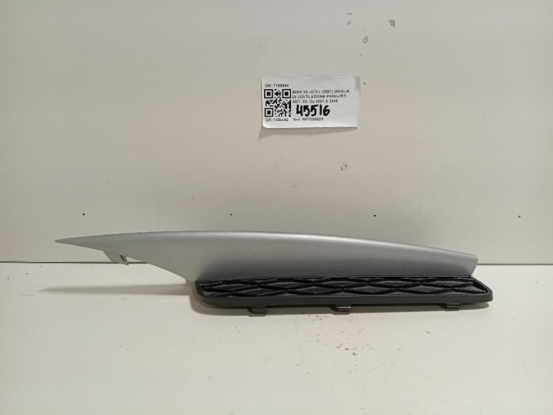 Griglia DI Ventilazione Paraurti ANT SX 7159594 Bmw X5 E70 2007