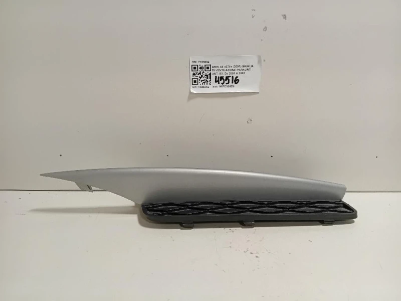 Griglia DI Ventilazione Paraurti ANT SX 7159594 Bmw X5 E70 2007