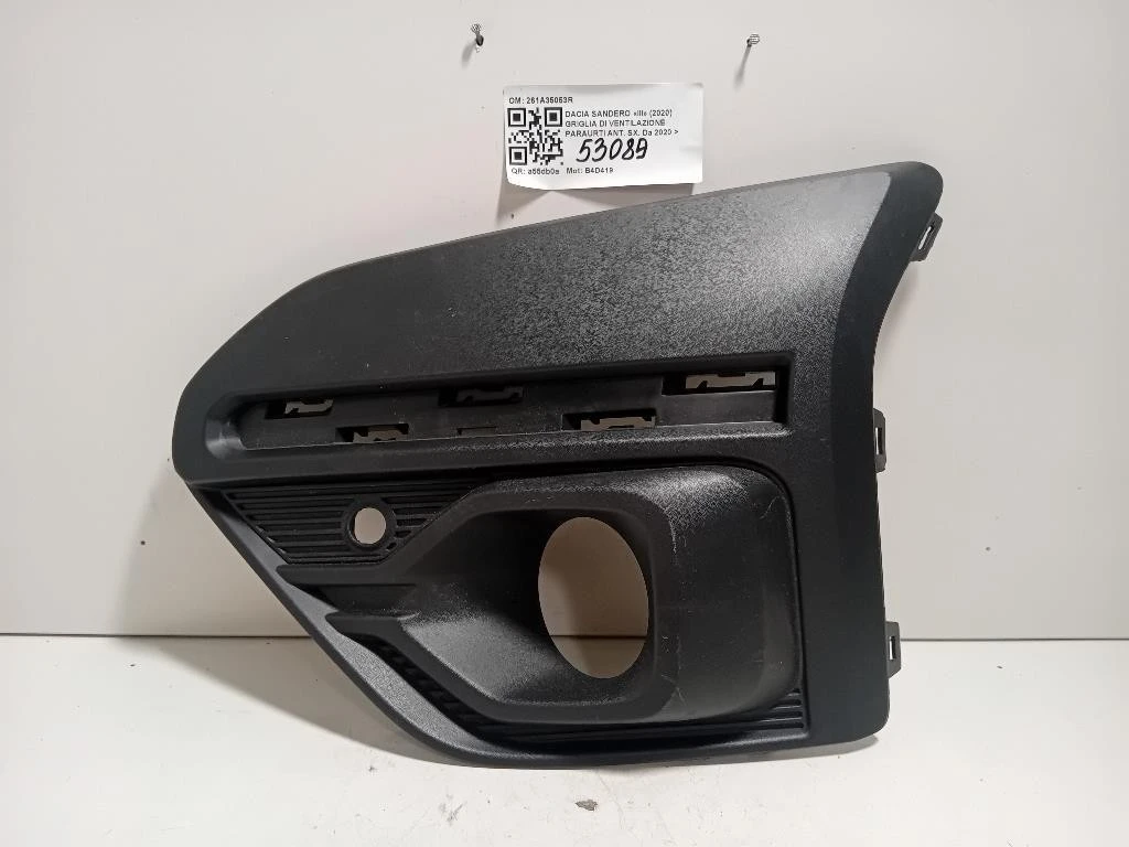 Griglia DI Ventilazione Paraurti ANT SX 261A35053R Dacia Sandero III 2020