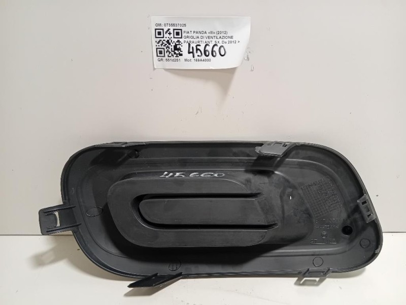 Griglia DI Ventilazione Paraurti ANT SX 0735537025 Fiat Panda III 2012