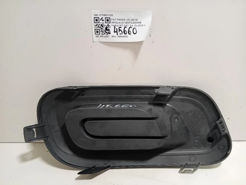 Griglia DI Ventilazione Paraurti ANT SX 0735537025 Fiat Panda III 2012