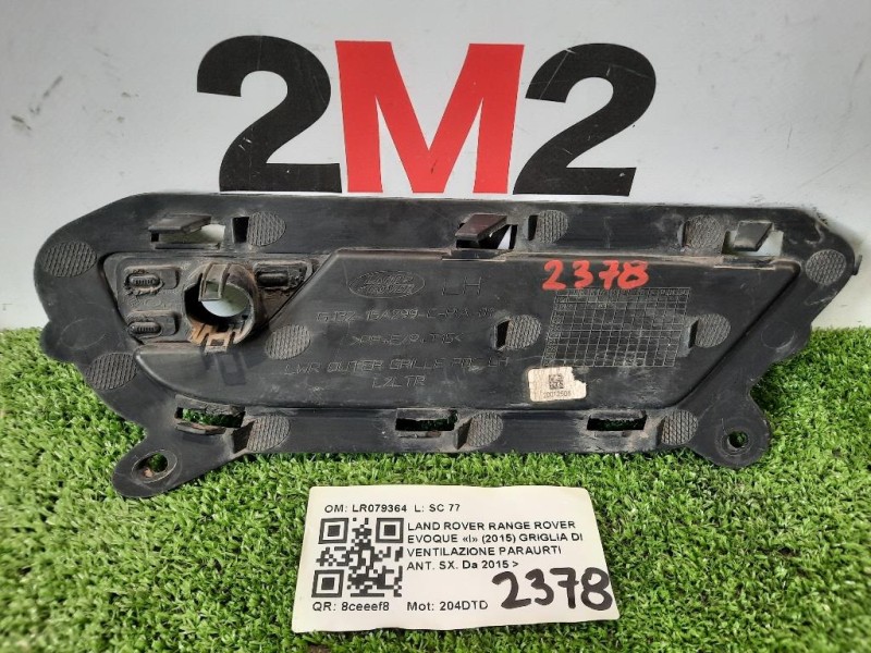 Griglia DI Ventilazione Paraurti ANT SX LR079364 Land Rover Range Rover Evoque I 2015