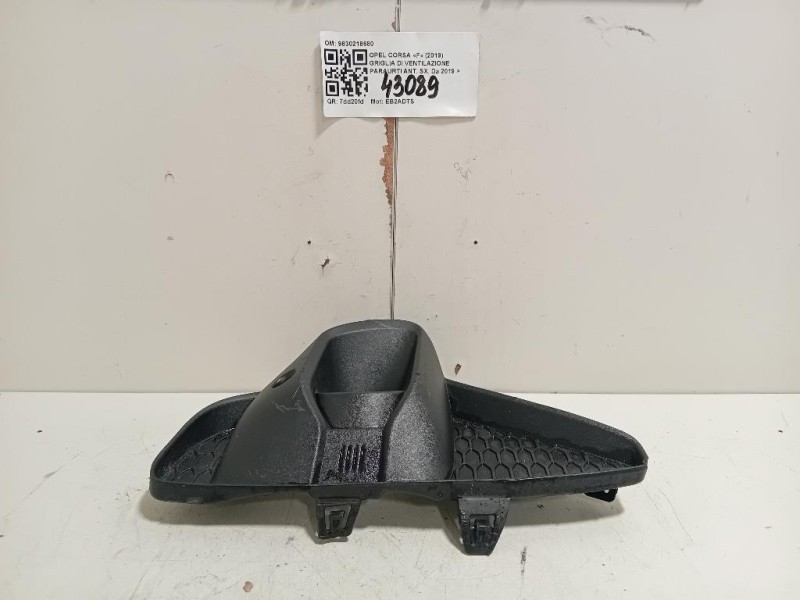 Griglia DI Ventilazione Paraurti ANT SX 9830218680 Opel Corsa F 2019