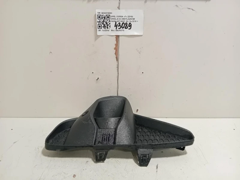 Griglia DI Ventilazione Paraurti ANT SX 9830218680 Opel Corsa F 2019