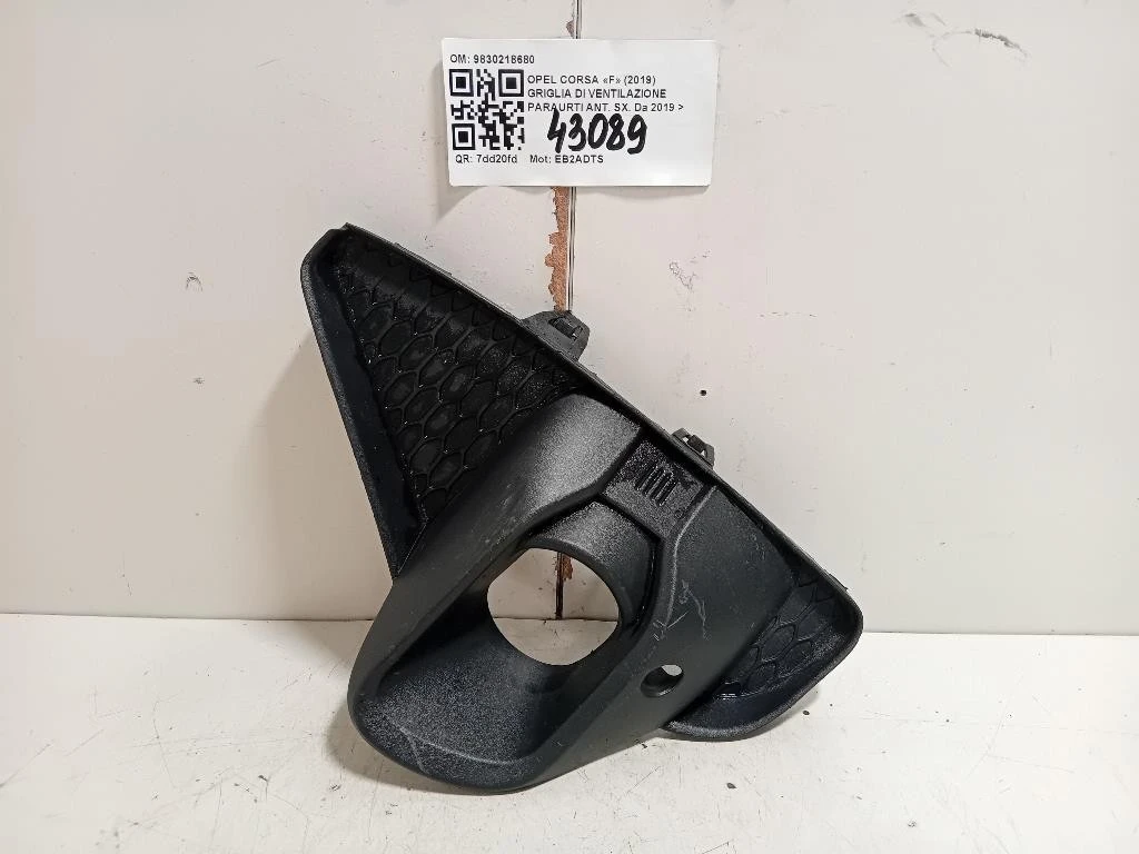 Griglia DI Ventilazione Paraurti ANT SX 9830218680 Opel Corsa F 2019