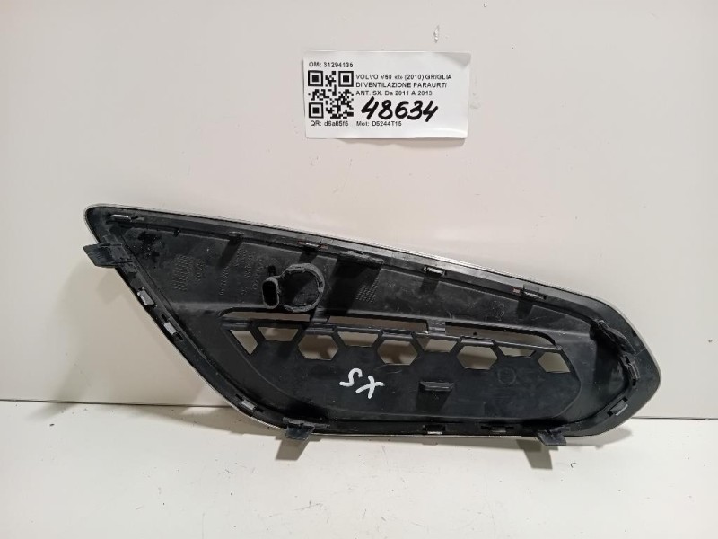Griglia DI Ventilazione Paraurti ANT SX 31294135 Volvo V60 I 2010