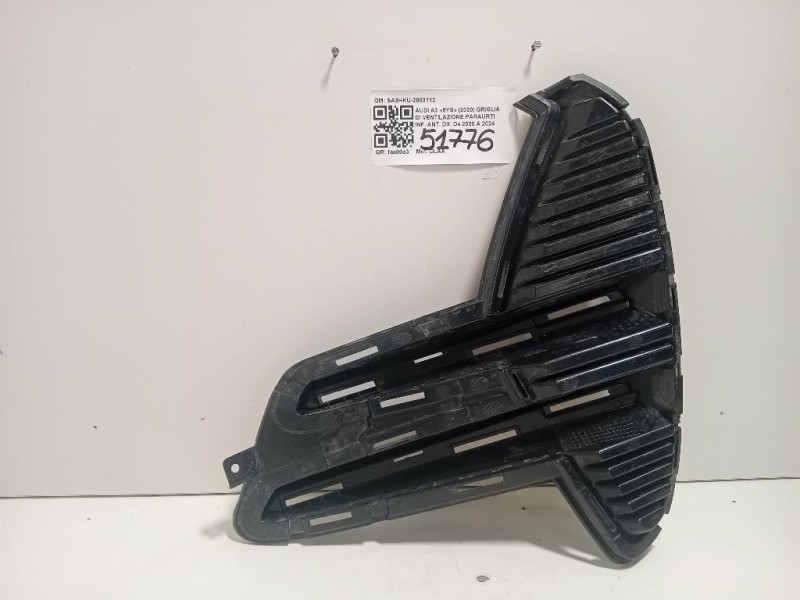 Griglia DI Ventilazione Paraurti INF ANT DX SA3HKU-2803113 Audi A3 8YS 2020