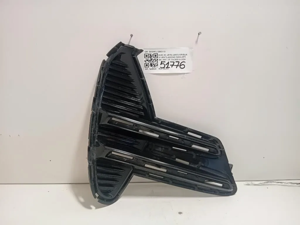Griglia DI Ventilazione Paraurti INF ANT DX SA3HKU-2803113 Audi A3 8YS 2020